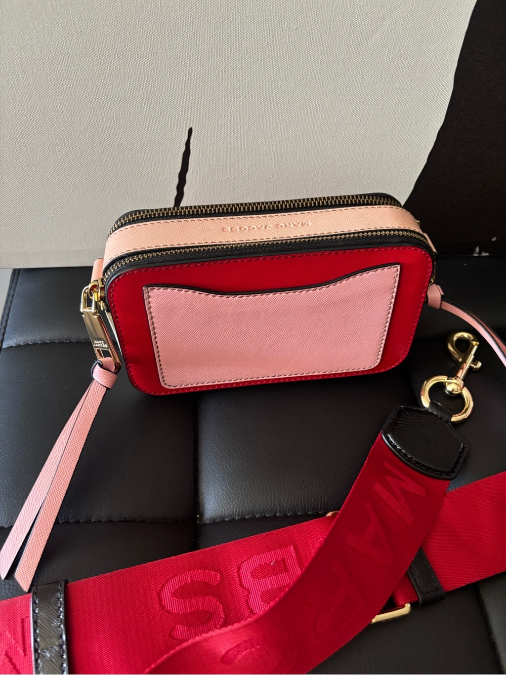 Marc Jacobs Red Snapshot Camera Crossbody with Wide Logo Strap - Picture 6 of 12